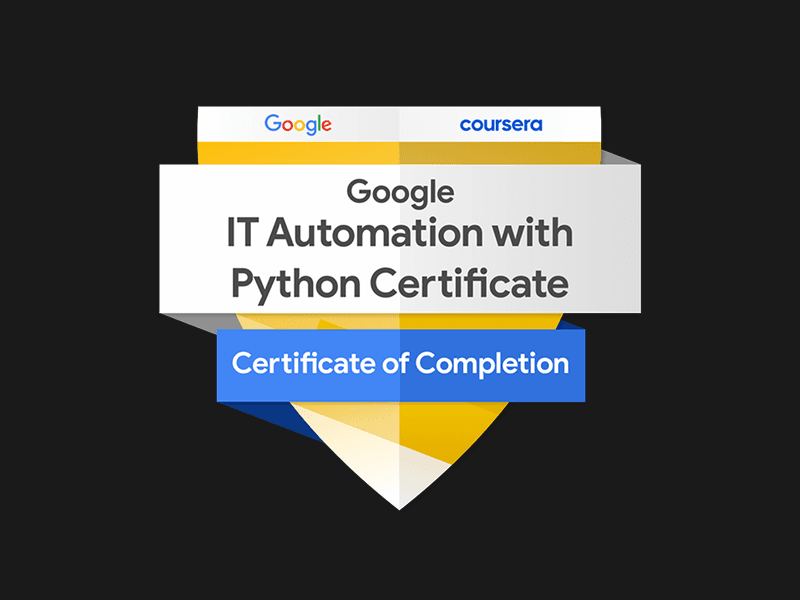 Google IT Automation with Python Professional Certificate